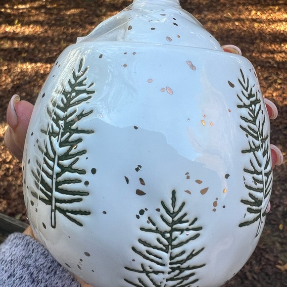 Potter’s Studio Winter Pine Christmas Sugar Dish Pot NWT - Picture 7 of 7